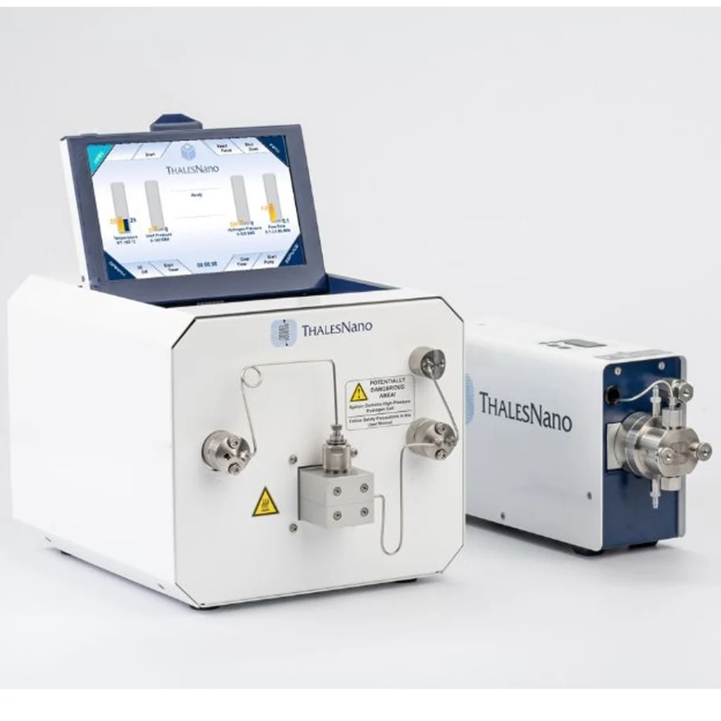 flow reactor with on-demand hydrogen generation